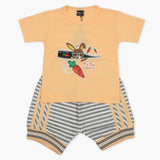 Boys Half Sleeves Short Suit - Peach, Boys Sets & Suits, Chase Value, Chase Value