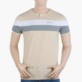 Men's Half Sleeves Round Neck T-Shirt - Fawn, Men's T-Shirts & Polos, Chase Value, Chase Value