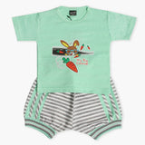 Boys Half Sleeves Short Suit - Cyan, Boys Sets & Suits, Chase Value, Chase Value