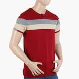 Men's Half Sleeves Round Neck T-Shirt - Maroon, Men's T-Shirts & Polos, Chase Value, Chase Value