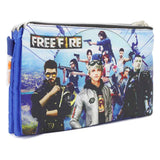 Pencil Pouch Three Zipper - Blue, Pencil Boxes & Stationery Sets, Chase Value, Chase Value