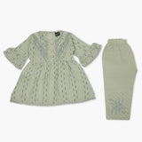 Girls Half Sleeves Suit - Light Green, Girls Suits, Chase Value, Chase Value