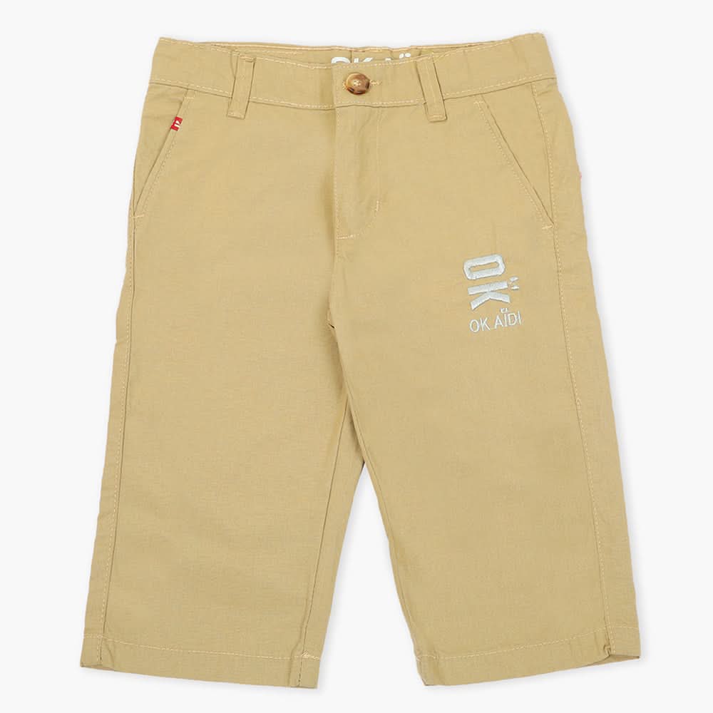 Boys Cotton Short - Khaki, Boys Pants, Chase Value, Chase Value
