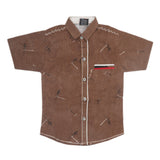 Boys Half Sleeves Casual Shirt - Brown, Kids, Boys Shirts, Chase Value, Chase Value