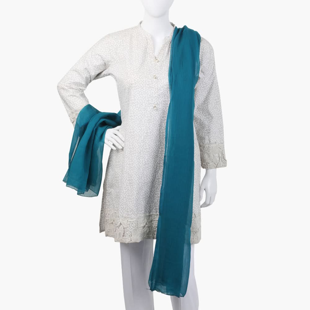 Women's Plain Chiffon Dupatta - Sea Green, Women Dupatta, Chase Value, Chase Value