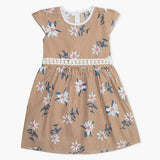 Girl's Cotton Frock - Brown, Girls Frocks, Chase Value, Chase Value