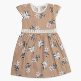 Girl's Cotton Frock - Brown, Girls Frocks, Chase Value, Chase Value