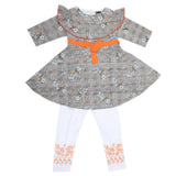 Girls Half Sleeves Suit 1639 - Grey, Kids, Girls Sets And Suits, Chase Value, Chase Value