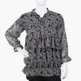 Women's Printed Western Top - Black, Women T-Shirts & Tops, Chase Value, Chase Value