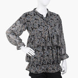 Women's Printed Western Top - Black, Women T-Shirts & Tops, Chase Value, Chase Value