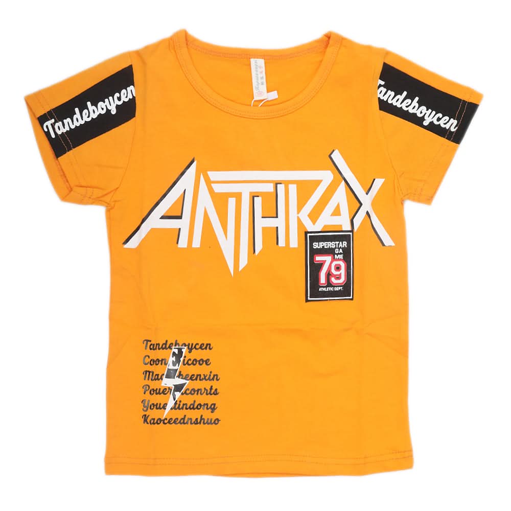 Boys Half Sleeves T-Shirt - Mustard, Kids, Boys T-Shirts, Chase Value, Chase Value
