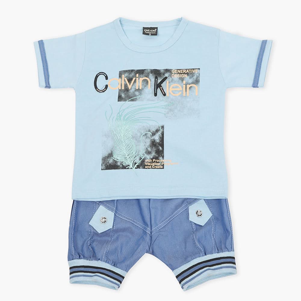 Boys Half Sleeves Suit - Blue, Boys Sets & Suits, Chase Value, Chase Value