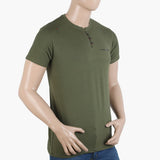 Men's Half Sleeves Round Neck T-Shirt - Green, Men's T-Shirts & Polos, Chase Value, Chase Value