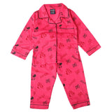 Girls Full Sleeves Night Suit - Dark Pink, Girls Suits, Chase Value, Chase Value
