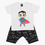 Boys Half Sleeves Short Suit - White, Boys Sets & Suits, Chase Value, Chase Value