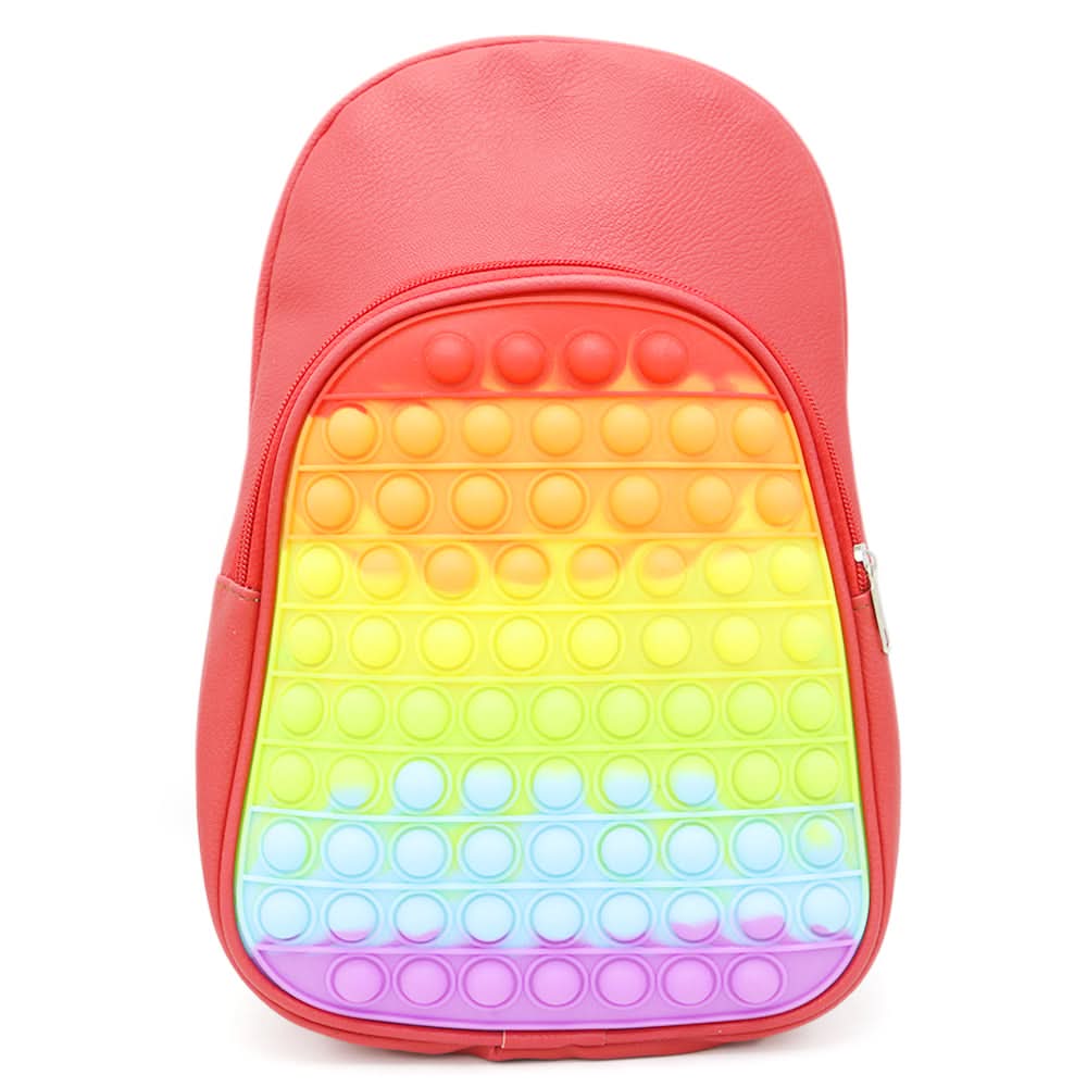 Girls Pop Pit Bag Pack - Red, School Bags, Chase Value, Chase Value