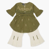 Girls Shalwar Suit - Olive Green, Girls Shalwar Kameez, Chase Value, Chase Value