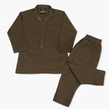 Newborn Boys Shalwar Suit - Olive Green, Newborn Boys Shalwar Suits, Chase Value, Chase Value