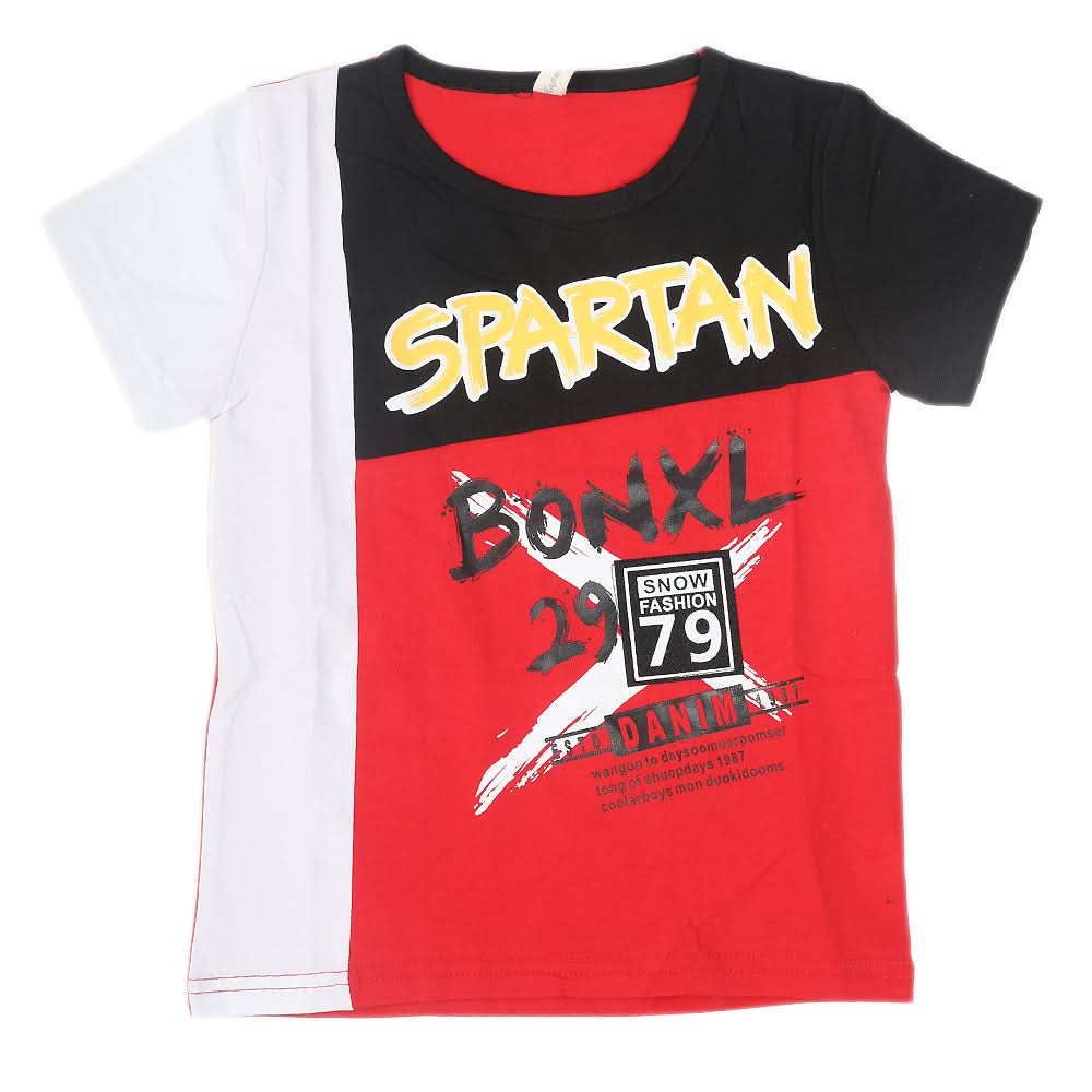 Boys Half Sleeves T-Shirt - Red, Kids, Boys T-Shirts, Chase Value, Chase Value