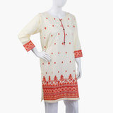 Women's Embroidered Kurti - Fawn, Women Ready Kurtis, Chase Value, Chase Value