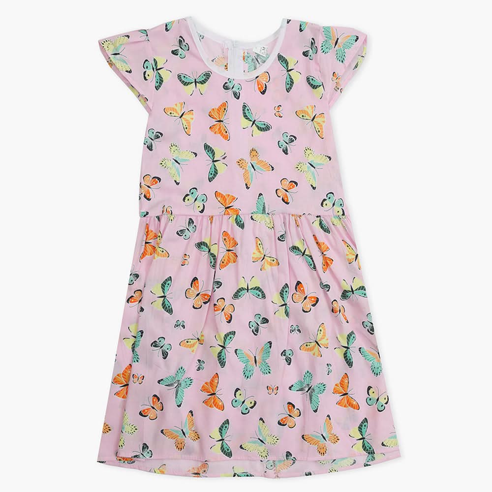 Girl's Cotton Frock - Light Pink, Girls Frocks, Chase Value, Chase Value