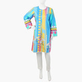 Women's Digital Printed Kurti - Blue, Women Ready Kurtis, Chase Value, Chase Value
