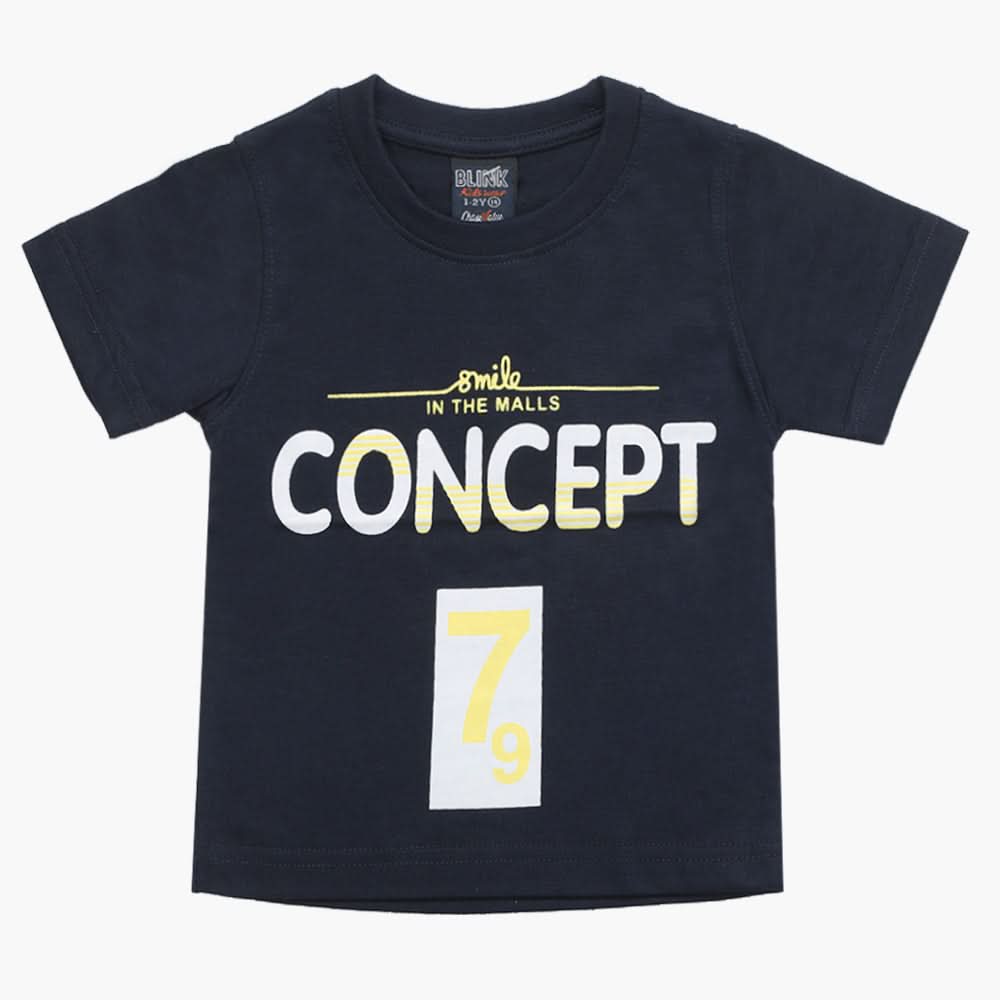 Boys Half Sleeves T-Shirt - Navy Blue, Boys T-Shirts, Chase Value, Chase Value