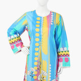 Women's Digital Printed Kurti - Blue, Women Ready Kurtis, Chase Value, Chase Value