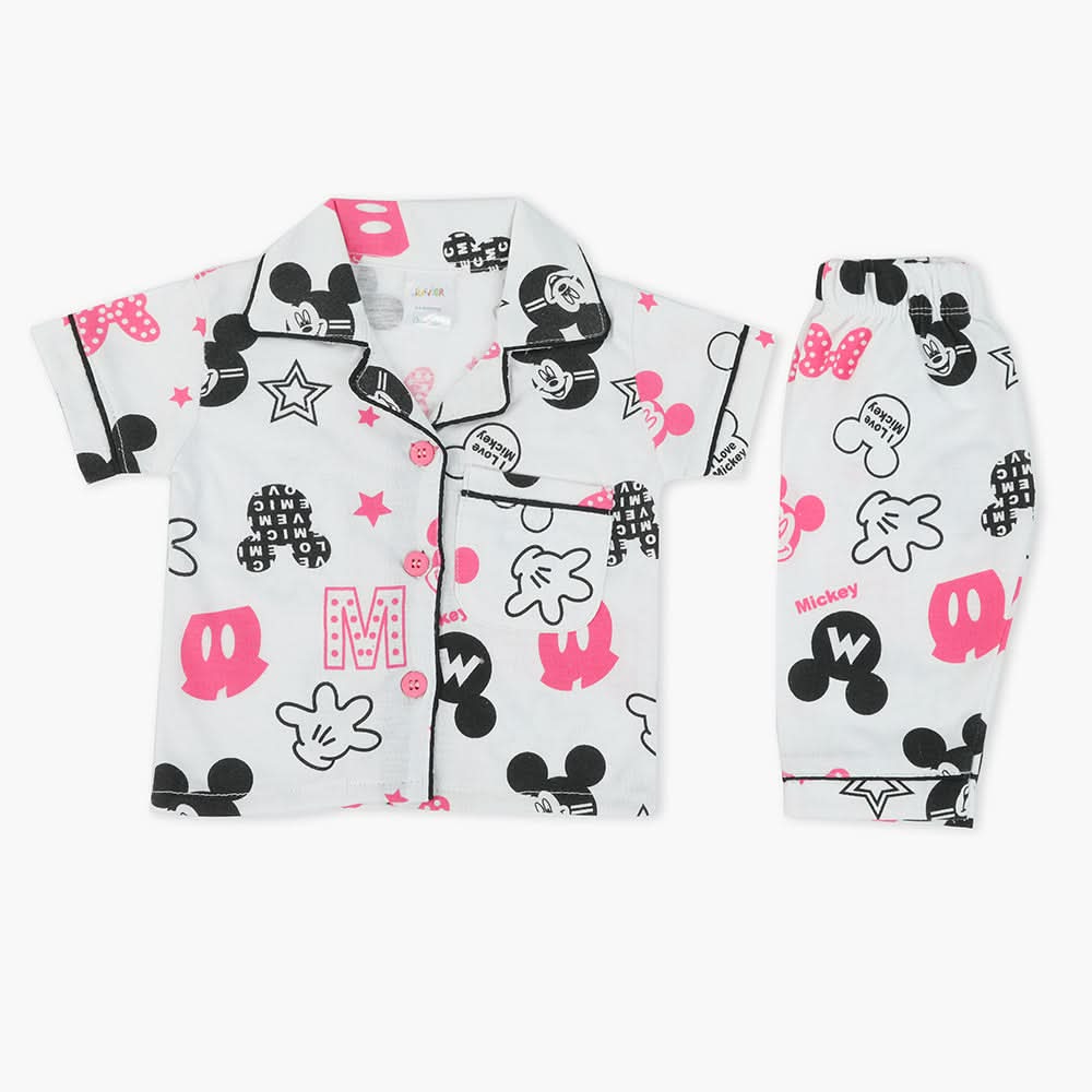 Newborn Girls Half Sleeves Suit - Pink, Newborn Girls Sets & Suits, Chase Value, Chase Value
