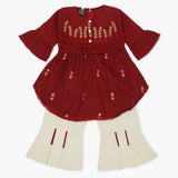 Girls Shalwar Suit - Maroon, Girls Shalwar Kameez, Chase Value, Chase Value