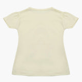 Girls Half Sleeves T-Shirt - Lemon, Girls T-Shirts, Chase Value, Chase Value