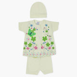 Newborn Girls Half Sleeves Suit - Light Green, Newborn Girls Sets & Suits, Chase Value, Chase Value