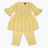 Girls Half Sleeves Suit - Yellow, Girls Suits, Chase Value, Chase Value