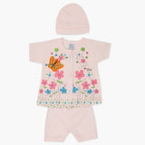 Newborn Girls Half Sleeves Suit - Pink, Newborn Girls Sets & Suits, Chase Value, Chase Value