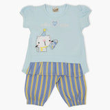 Girls Half Sleeves Suit - Light Blue, Girls T-Shirts, Chase Value, Chase Value