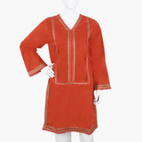 Women's Digital Printed Kurti - Rust, Women Ready Kurtis, Chase Value, Chase Value