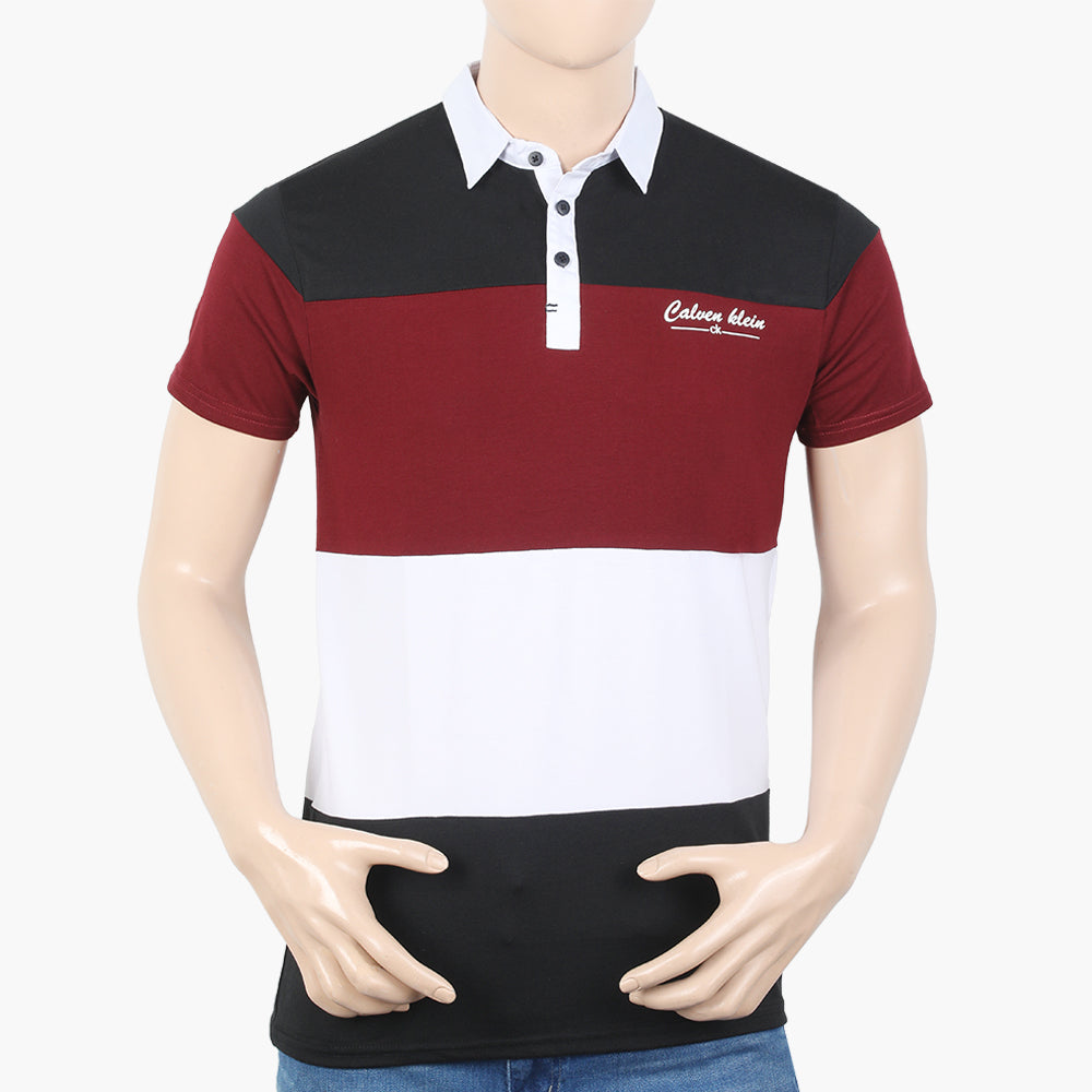 Men's Half Sleeves Polo T-Shirt - Maroon, Men's T-Shirts & Polos, Chase Value, Chase Value