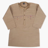 Boys Embroidered Shalwar Suit - Brown, Boys Shalwar Kameez, Chase Value, Chase Value