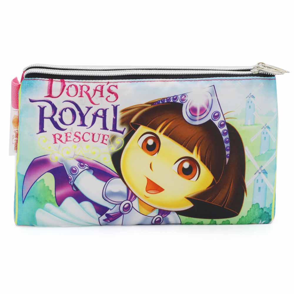 Pencil Pouch Two Zipper - Pink, Pencil Boxes & Stationery Sets, Chase Value, Chase Value