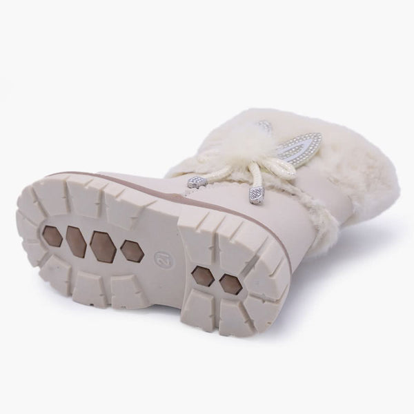 Girls Long Shoes - Beige – Chase Value