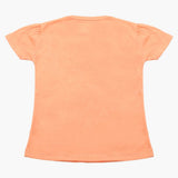 Girls Half Sleeves T-Shirt - Peach, Girls T-Shirts, Chase Value, Chase Value