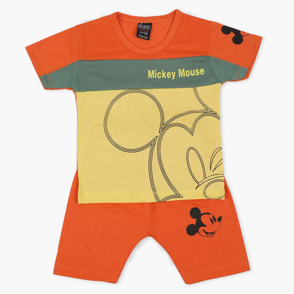 Boys Half Sleeves Short Suit - Orange, Boys Sets & Suits, Chase Value, Chase Value