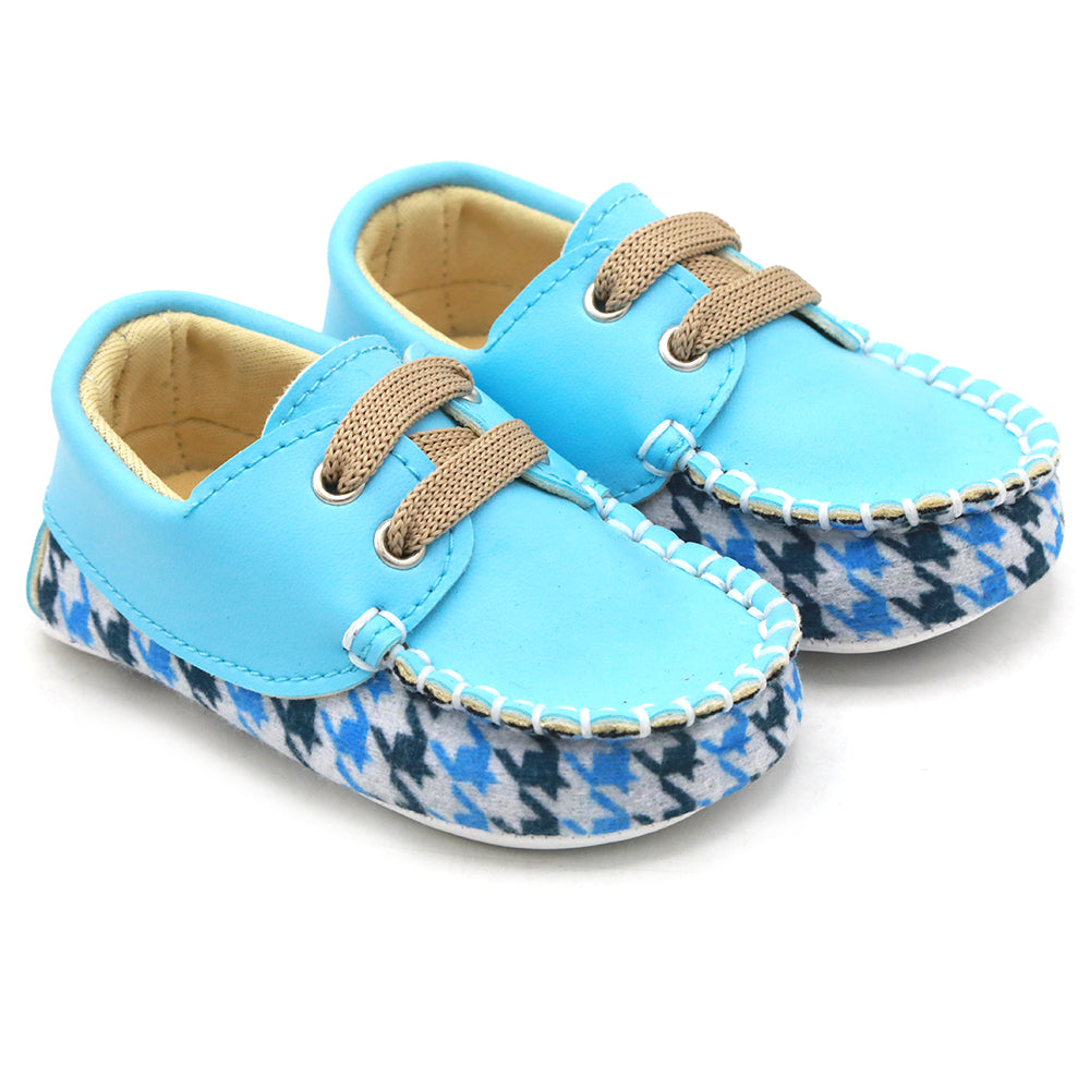 Newborn Boys Booties Shoes - Sky Blue, Newborn Caps, Shoes & Socks, Chase Value, Chase Value