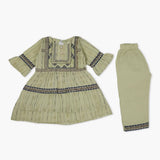 Girls Half Sleeves Suit - Light Green, Girls T-Shirts, Chase Value, Chase Value