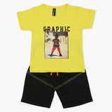 Boys Half Sleeves Short Suit - Yellow, Boys Sets & Suits, Chase Value, Chase Value