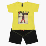 Boys Half Sleeves Short Suit - Yellow, Boys Sets & Suits, Chase Value, Chase Value