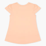 Girls Half Sleeves T-Shirt - Peach, Girls T-Shirts, Chase Value, Chase Value