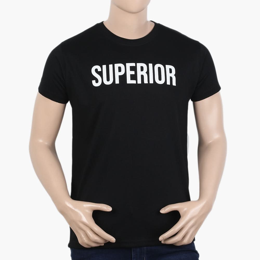 Men's Half Sleeves T-Shirt - Black, Men's T-Shirts & Polos, Chase Value, Chase Value