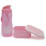 Water Bottle With Lunch Box - Pink, Tiffin Boxes & Bottles, Chase Value, Chase Value