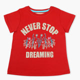 Girls Half Sleeves T-Shirt - Red, Girls T-Shirts, Chase Value, Chase Value
